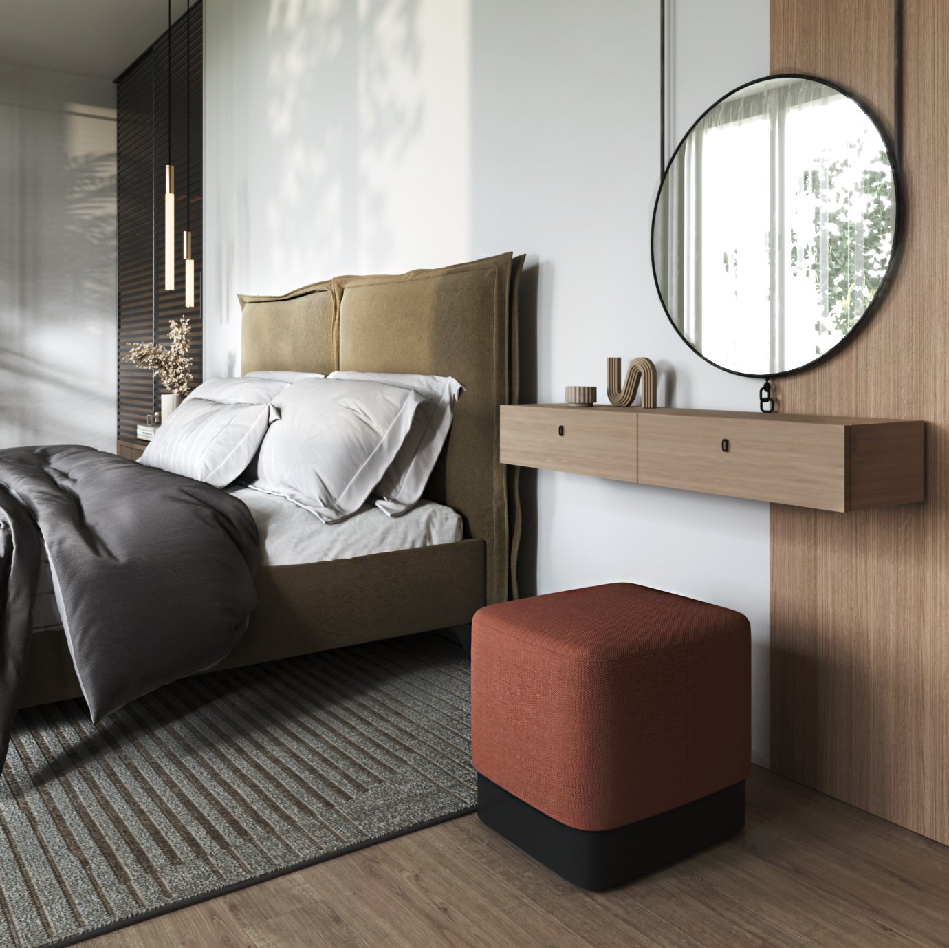 20% скидка на пуфы при покупке кровати